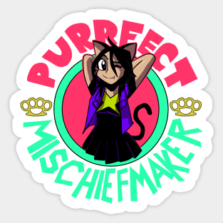 Neko-chan: Purrfect Mischief Maker Sticker